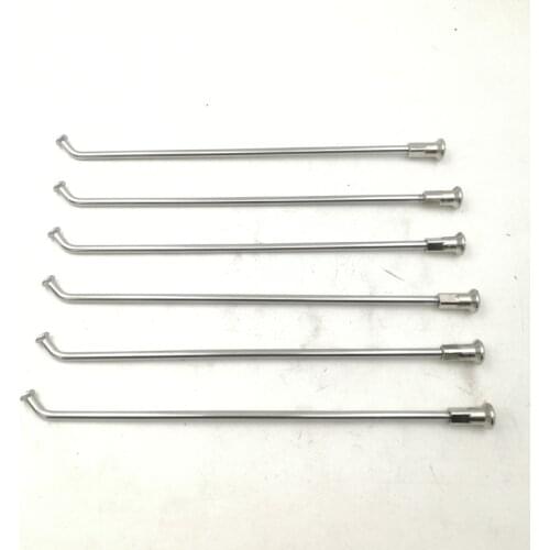 8G Diameter 4.0mm Motorcycle Spokes Lighting Sliver Color 135 Degree Length in 60-310mm Range Be Customized Motocross Spokes