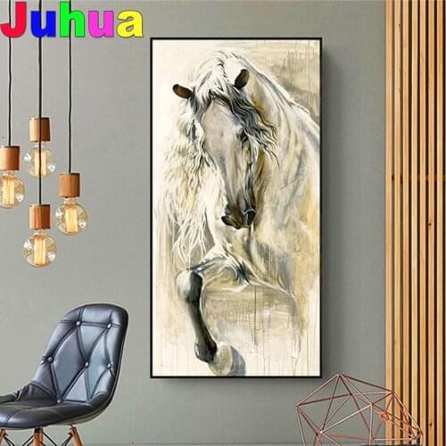 Abstract Horse diamond embroidery mosaic Modern animal art, diamond paintings drill stitch cross rhinestone of picture Large