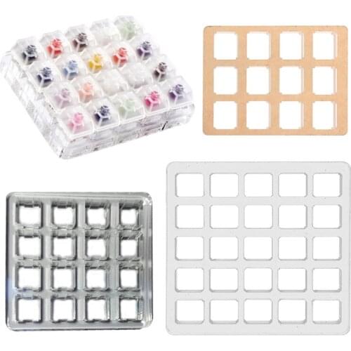 Switch Tester Base Transparent Acrylic Plate for cherry MX Switch Storage Display Board Tester Base 32CB