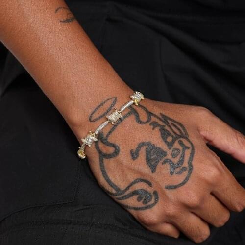 2021 New Fashion Gold Silver Color White Clear Cz Bar Link Chain Bracelets 15+4cm Adjusted Charm Classic Jewelry For Women Girl