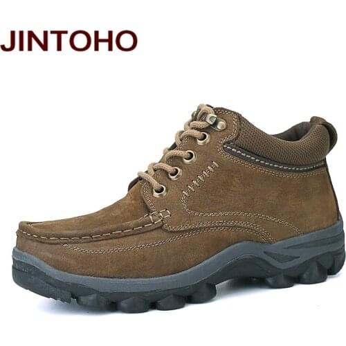 JINTOHO Brand Outdoors Men Ankle Boots Mountain Hiking Shoes Men Sports Shoes Waterproof Climbing Mens Boots Trekking Boot
