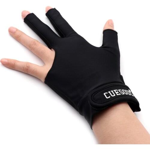 CUESOUL TOP Billiard Gloves Left/Right Bridge Hand for Pool/Billiard/Snooker-Black