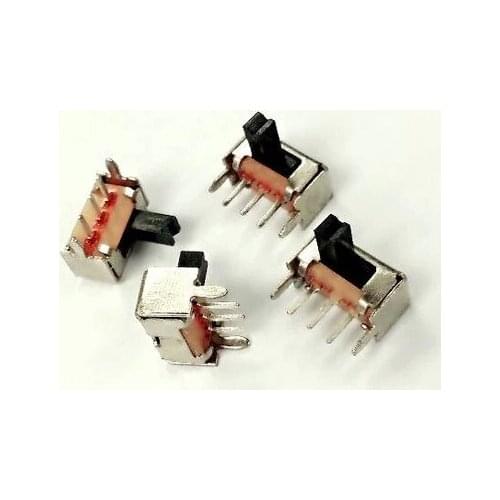 1000pcs Horizontal 3 Pin 2 Position 1P2T SPDT Slide Switch Side Knob Heigth 4.0mm 90 Degree SK12D07VG4 Right angle