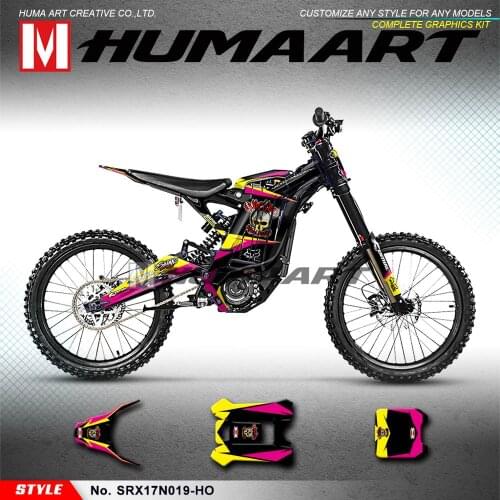 HUMAART Skull Stickers Vinyl Decal Full Wraps Kit for Sur-Ron Light Bee X/S Electric Bike (Style no. SRX17N019-HO)