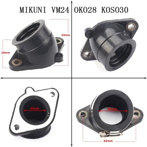 Motorcycle Dirt Bike Racing 33mm Carburetor Rubber Angled Adapter Inlet Intake Pipe For MIKUNI VM24 OKO28 KOSO30