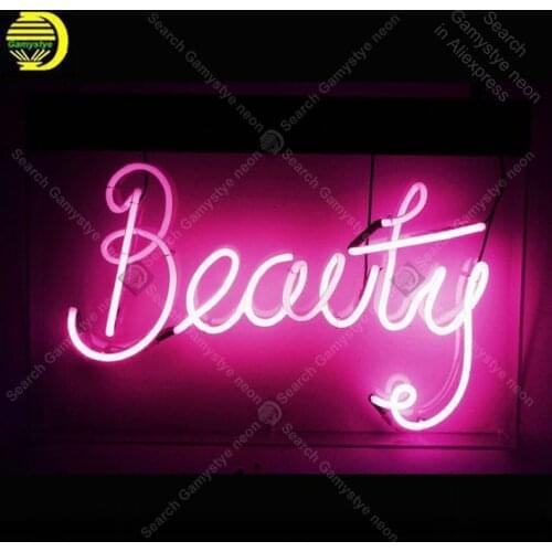 Beauty Neon Sign Glass Tube Handcraft neon light Sign Recreation Decor Bedroom Iconic Sign Neon Light anuncio luminoso Guantee
