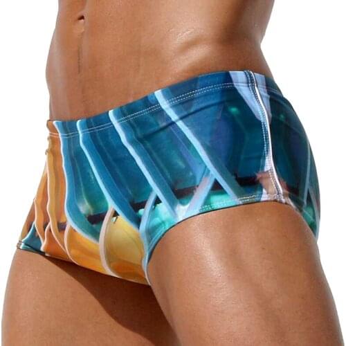 Sexy Swim Briefs Mens Swimming Trunks Mens Swimsuits Spa Pool Beach Low Waist Surfing Gay Briefs Quick Dry Swimwear Boxers