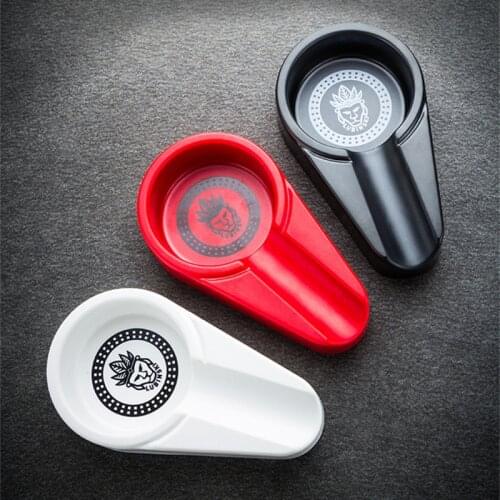 Mini Single Cigar Ashtray Home Smoking Ash Tray Simple Lightweight Ashslot Cigarette Holder for Living Room Office Party Bar