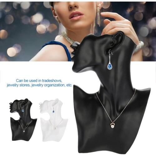 Resin Mannequin Necklace Earrings Holder Head Bust Stand Model Shop Retailer Counter Jewelry Organizer