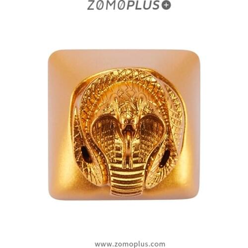 ZOMOPLUS Fantastic Beasts Series - Golden Cobra 3D Aluminum Artisan Keycap Mechanical Keyboard Keycap