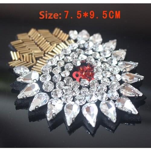 Good Quality clothing DIY accessories heavy drilling beaded patch coat fur coat decorative sunflower flower patch for Clothes