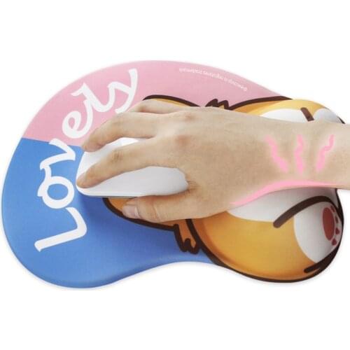Hot Top Grade Cute Corgi Dog 3D Mouse Pad Ergonomic Soft Silicon Gel Anime Mousepad Liner With Wrist Support Mouse Mat Girl Gift