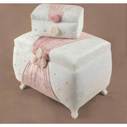 Rose Pink Lux 2li Dower chest Cream