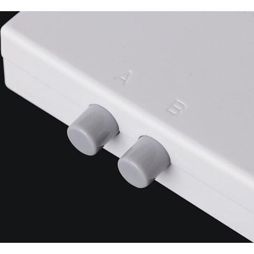 Mini 2 Port AB Manual Network Sharing Switch Box 2In1/1In2 RJ45 Network/Ethernet