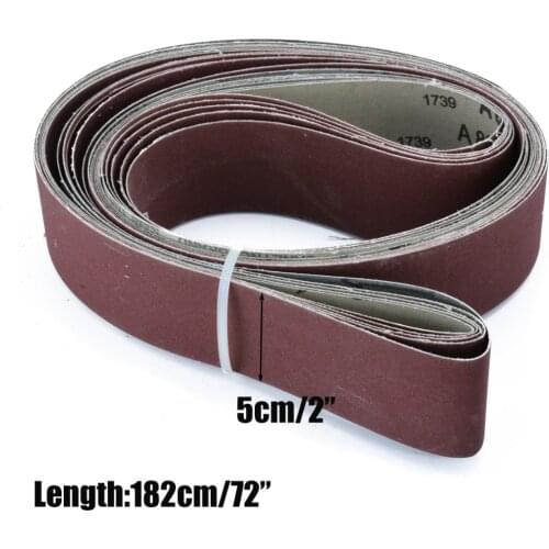 6Pcs 5x182cm Sanding Belts 180/240/320/400/600/800 Grit Sander Tool Assortment for Grinding Polishing Sander Tool Accessories