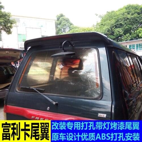 Use for mitsubishi freeca Spoiler freeca Spoiler with light High Quality ABS Material Car Rear Wing Primer Color spoiler