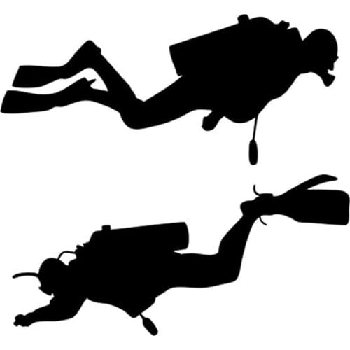 29*10CM DIVERS Driving Car Stickers Ocean Treasure Hunter Diving Enthusiasts Reflective Decal Stickers CT-738