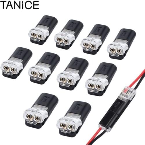 TANiCE 10PCS 12V Cable Snap Plug in Connector Terminal Connections Joiners for Car Auto Flame Retardant Level UL94v-0