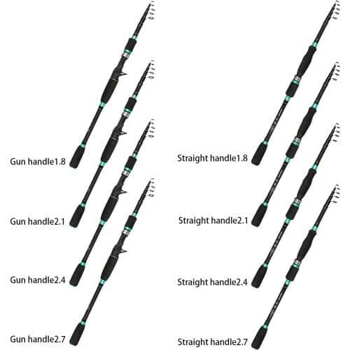 Telescopic Fishing Rod Saltwater Carbon Fiber Pole Fishing Tackle 5.9ft/6.89ft/7.87ft/8.86ft Carp Feeder Rod for Boat Rock