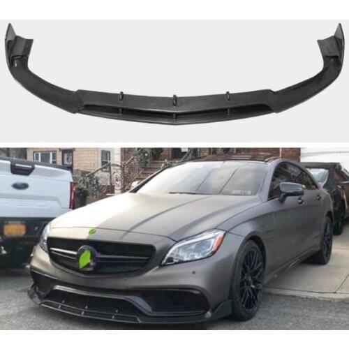 High Quality REAL CARBON FIBER Front Lip Spoiler Bumper Cover FOR Mercedes-Benz CLS63 AMG W218 2015 2016 2017