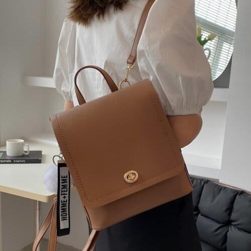 Women Leather Fashion Backpack Multifunction Vintage Designer Shoulder Bag Ladies Rucksack Large Travel Bag School Bag for Girls