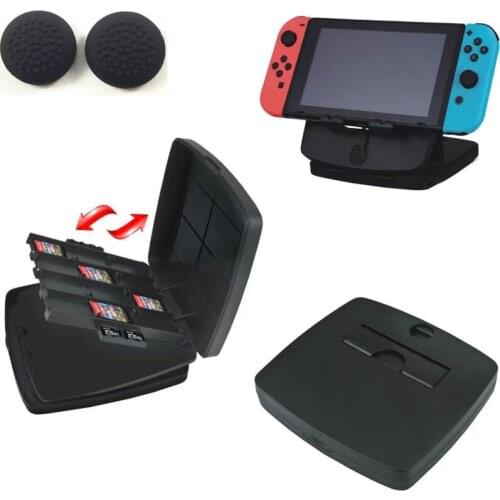 2 in 1 Storage Stand Foldable Playstand Holder With Game Card Micro SD Cards Storage Case Box For Nintendo Nintend Switch NS NX