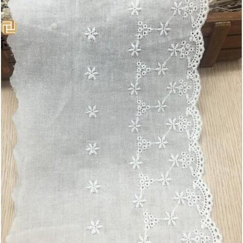 5 Meters 13.5'' Pure White 100% Cotton Cloth Quality Guipure Lace Trim DIY Accessories