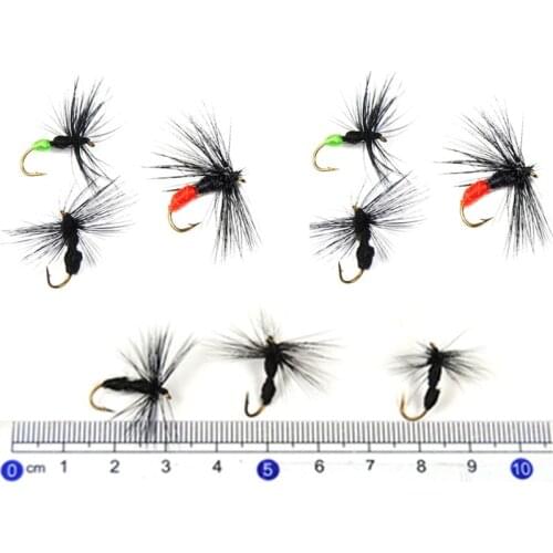 6PCS Ant Dry Fly Trout Fishing Dry Flies #12 Barbless Hooks Fishing Lure Artificial Insect Lure Rainbow Grayling Fishing
