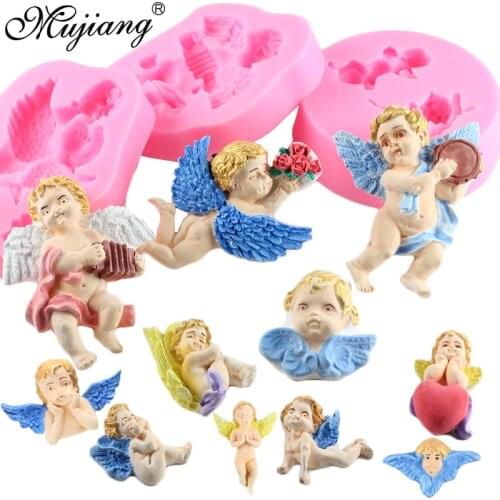 Angel Baby Silicone Mold Chocolate Fondant Molds Party DIY Cake Decorating Tools Candy Resin Clay Moulds Polymer Clay Soap Mould