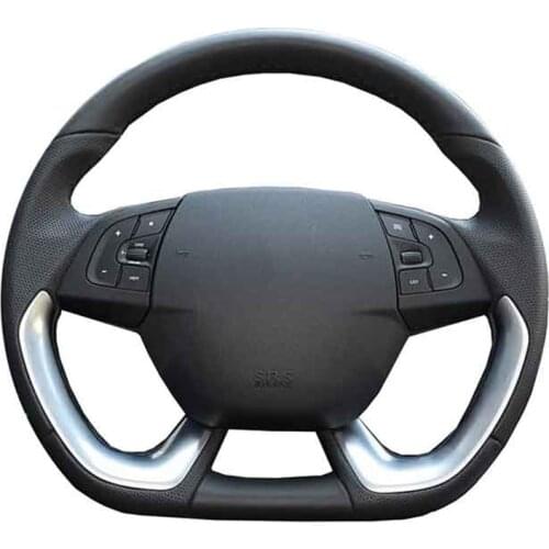 Car Steering Wheel Cover For Citroen DS5 DS 5 DS4S DS 4S Customize DIY Steering Wrap Microfiber Leather Hand Sewing