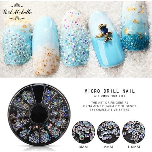 Nail Art 3D DIY Decorations Rhinestone Acrylic Crystal Case Micro Jewelry Wheel 2017 Top Sell