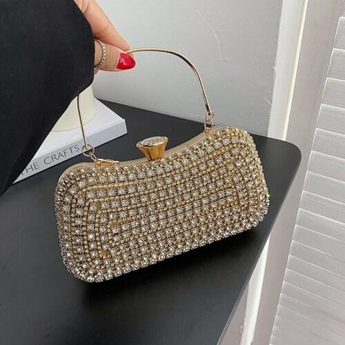 Top Handle Bags Designer Rhinestone Handbags Women Bags Fashion Shoulder Bags Chains Crossbody Bag Shiny Luxury Bag Mini Clutch