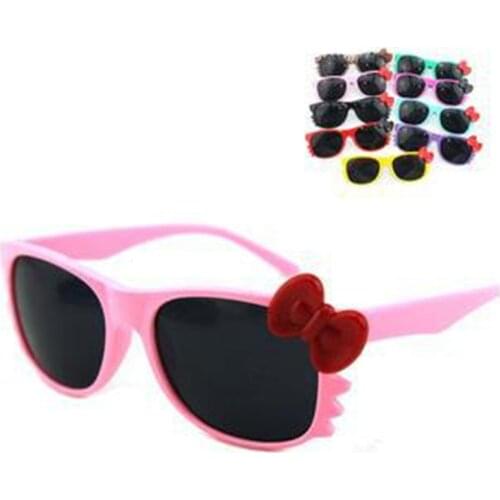 Hot Sale!!! Free Shipping 5PCS/Lot Cute New Designer Glasses Brand Kitty kt Cat Sunglasses Women Retro Ladies Sunglass with bow