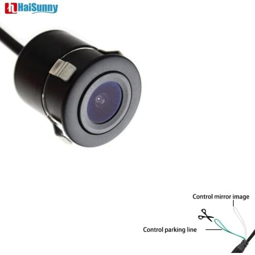 HaiSunny Hidden Mini Waterproof Car Vehicle Rearview Car Rear Front Side Camera With Mirror Image Parking Line Convert Line