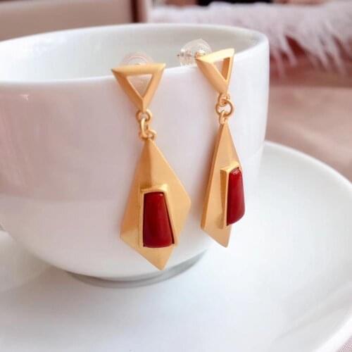 KJJEAXCMY fine jewelry natural Agate 925 sterling silver women earrings new Ear Studs support test trendy