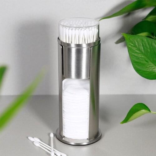 Stainless Steel Acrylic Cotton Swabs Storage Box Swab Holder Desktop Boxes