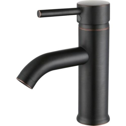 Oil Rubbed Bronze Lead-Free Brass Bathroom Sink Faucet Single Handle Wash Basin Faucet Lavatory Tap