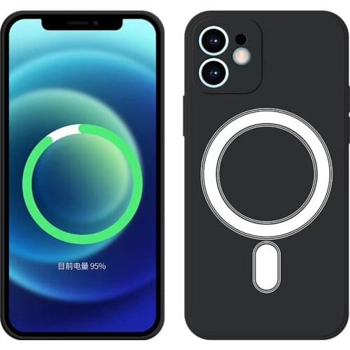 Magnetic Phone Case for iPhone 12 11 Pro XS Max X XR 7 8 Plus Back Cover for Magsafe Wireless Charger Not Support Card Pocket