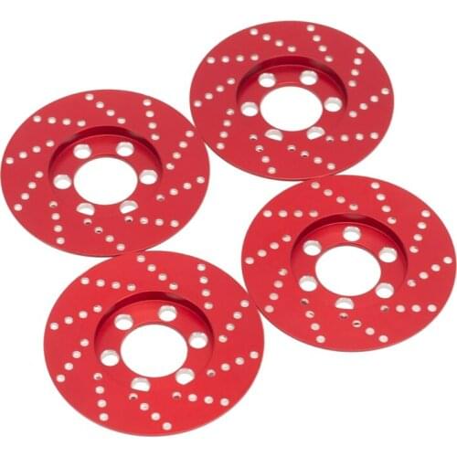4Pcs Metal 2.2 Wheel Hub Rim Brake Disc Brake Caliper for 1/10 RC Crawler Car Axial SCX10 90046 AXI03007 Traxxas TRX4