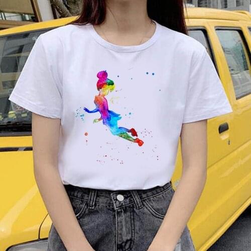 Cute Fairy Lolita Printed Cartoon Printed T-shirts Women Short Sleeves Harajuku Leisure Girl Tshirt Dropship