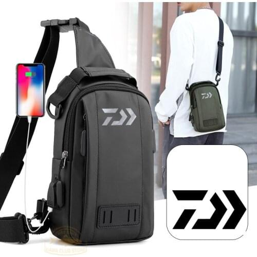 DAIWA Fishing Bag Mens Outdoor Sports Waterproof Fishing Backpack Bag Cycling Leisure Fishing Bag Multifunctional Fishing Bag