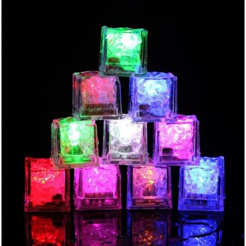 New 12pcs DIY light ice cube / colorful touch sensor night light / LED flash ice cubes Dropshipping