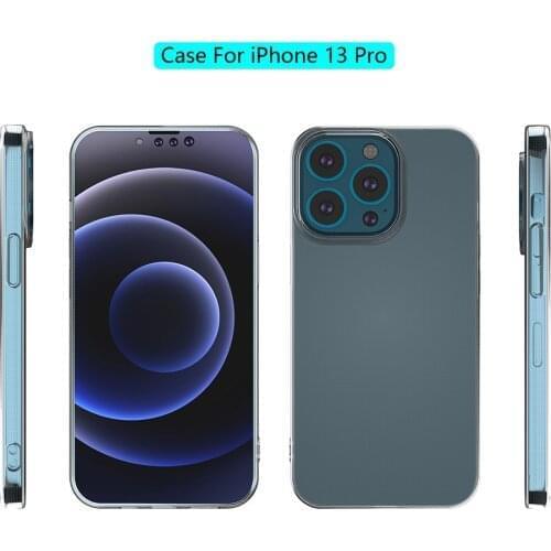New Clear Phone Case For iPhone 13 Pro Soft TPU Shockproof Protection back Cover For iPhone13 Pro 13Pro Max Transparent Case