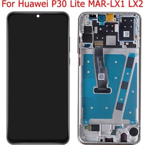 Original 6.15" LCD For Huawei P30 Lite/Nova 4e LCD Display Screen With Frame MAR-LX1M MAR-LX1 Touch Panel Digitizer Assembly