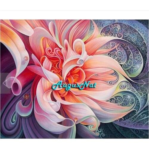 Full round diamond painting flower wall art decoration floral diamond dotz 5d diy diamond cross stitch rhinestone pasted poster