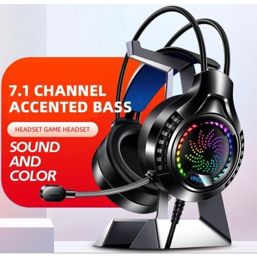 Professional Gaming Headphone Led Light Bass Stereo Mic Gamer Headset For PS4 PS5 Xbox Laptop PC Wired Headset Gifts