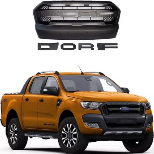 Mesh Maks Front Grille Grilles Fit For Ford Ranger T7 T8 Xl Xlt Wildtrak Mk3 Pickup Grill Bumper Cover Car Styling Accessories