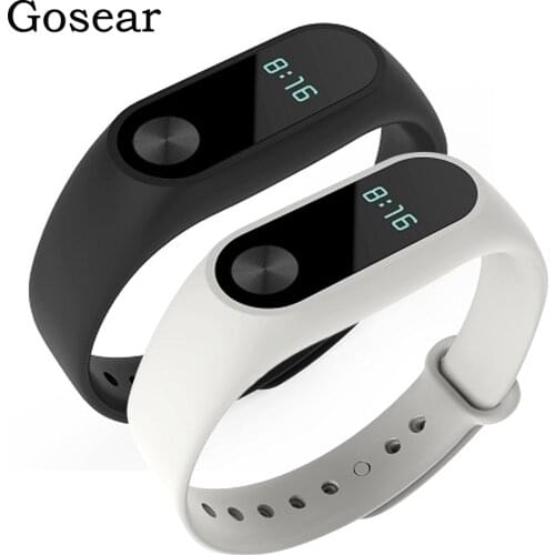 Gosear 2 PCS Silicone Replacement Wristband Strap Bracelet Smart Band for Xiaomi Xiomi Xiao Mi Band Miband 2 Band2 Accessories