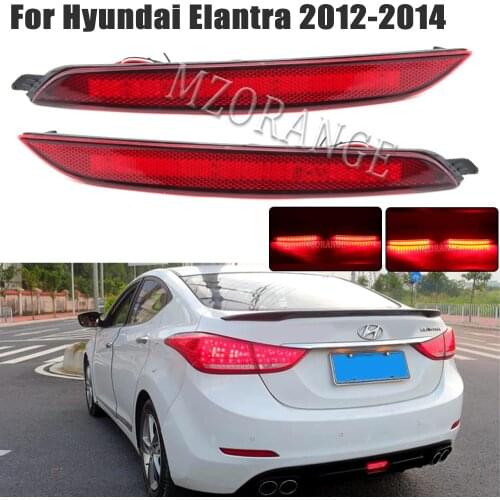 Rear Bumper Light For Hyundai Elantra 2012 2013 2014 LED Fog Lamp Bumper Brake Tail Stop Signal ReflectorLight High Quality