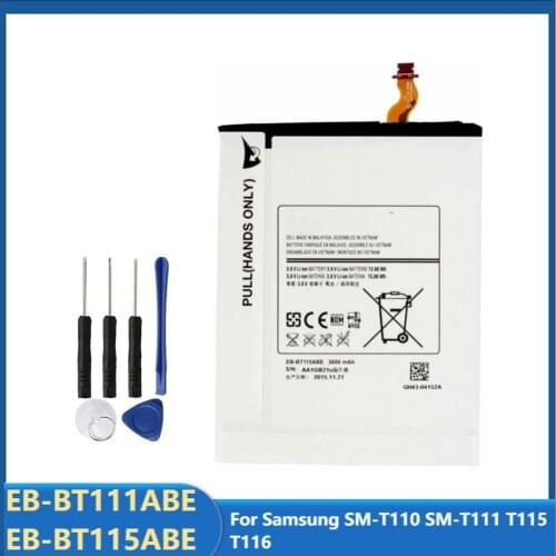 Original Replacement Tablet Battery EB-BT111ABE For Samsung SM-T110 SM-T111 T115 T116 Rechargeable Battery 3600mAh